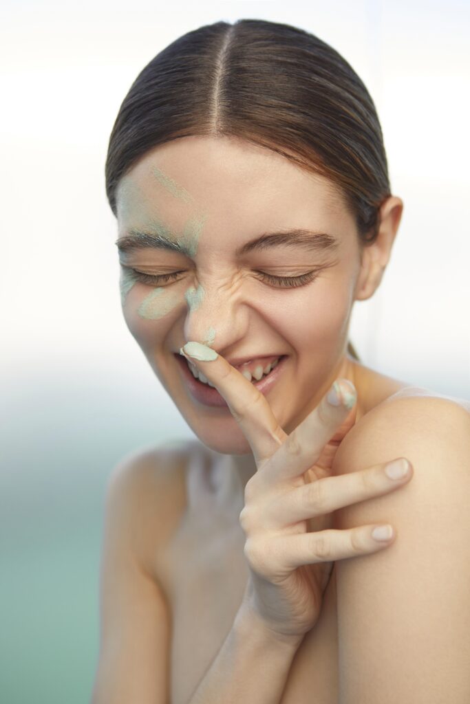 Discover Alum: The $0.12 Beauty Secret for Flawless Skin 10 a woman with alum powder on her face